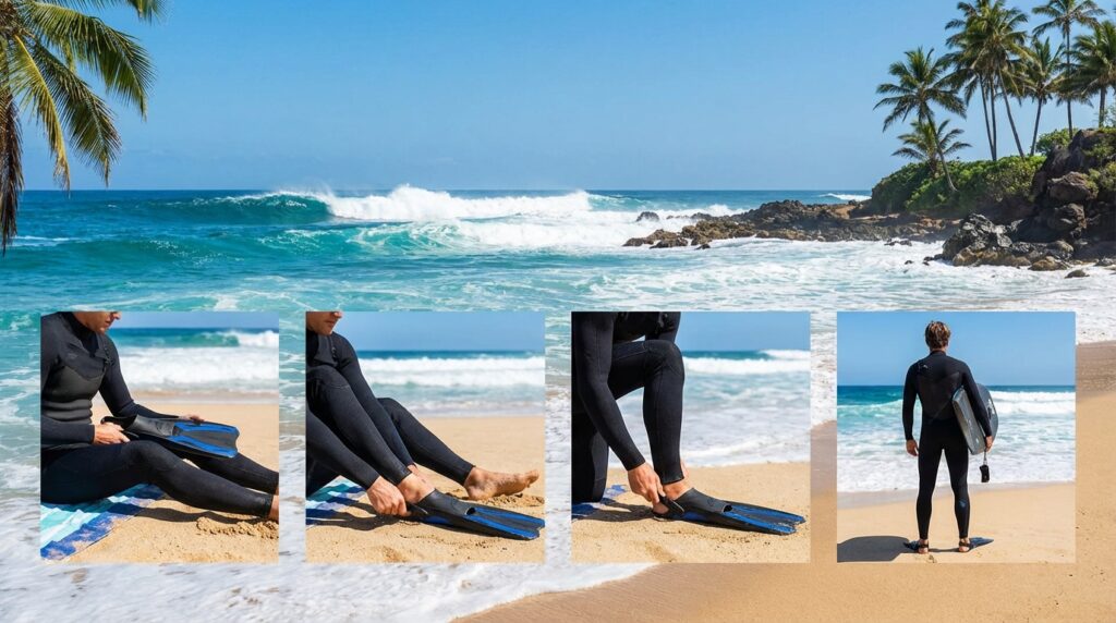 découvrez notre guide étape par étape pour apprendre à mettre correctement vos palmes de bodyboard et profiter pleinement de vos sessions dans l'eau.